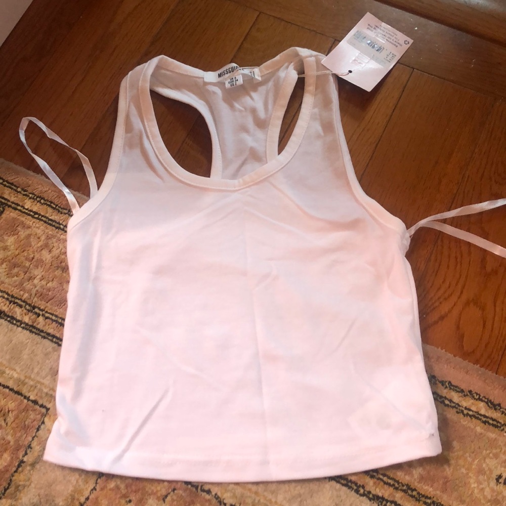 white tank top